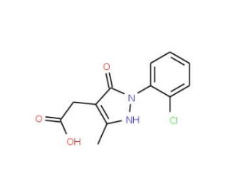 [1-(2-Chloro-phenyl)-5-hydroxy-3-methyl-1H-pyrazol-4-yl]-acetic acid - chemical structure image