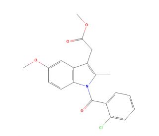 1-(2-Chlorobenzoyl)-5-methoxy-2-methyl-1H-indole-3-acetic Acid Methyl Ester (CAS 1568-35-0) - chemical structure image