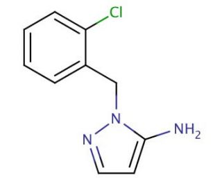 1-(2-chlorobenzyl)-1H-pyrazol-5-amine (CAS 3524-28-5) - chemical structure image