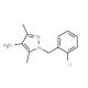 1-(2-Chlorobenzyl)-3,5-dimethyl-1H-pyrazol-4-amine - chemical structure image