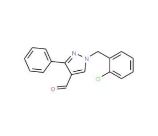 1-(2-Chlorobenzyl)-3-phenyl-1H-pyrazole-4-carbaldehyde - chemical structure image