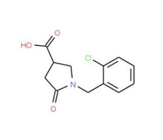 1-(2-chlorobenzyl)-5-oxopyrrolidine-3-carboxylic acid (CAS 175205-45-5) - chemical structure image
