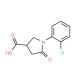 1-(2-Chlorophenyl)-2-oxopyrrolidine-4-carboxylic acid (CAS 91349-19-8) - chemical structure image