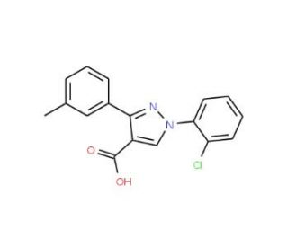 1-(2-chlorophenyl)-3-(3-methylphenyl)-1H-pyrazole-4-carboxylic acid - chemical structure image