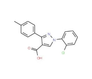 1-(2-chlorophenyl)-3-(4-methylphenyl)-1H-pyrazole-4-carboxylic acid - chemical structure image