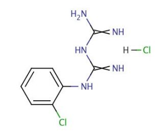 1-(2-Chlorophenyl)biguanide hydrochloride (CAS 19579-44-3) - chemical structure image