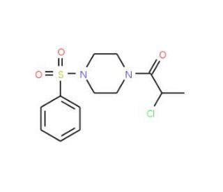 1-(2-chloropropanoyl)-4-(phenylsulfonyl)piperazine - chemical structure image