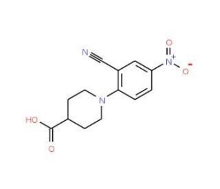 1-(2-cyano-4-nitrophenyl)piperidine-4-carboxylic acid - chemical structure image