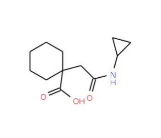 1-[2-(cyclopropylamino)-2-oxoethyl]cyclohexanecarboxylic acid - chemical structure image
