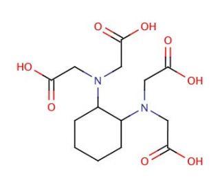 1,2-Diaminocyclohexanetetraacetic acid monohydrate (CAS 145819-99-4) - chemical structure image