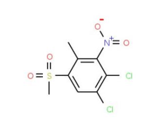 1,2-Dichloro-4-methyl-5-(methylsulfonyl)-3-nitrobenzene (CAS 849035-79-6) - chemical structure image
