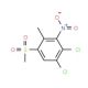 1,2-Dichloro-4-methyl-5-(methylsulfonyl)-3-nitrobenzene (CAS 849035-79-6) - chemical structure image