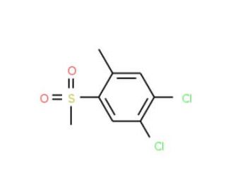1,2-Dichloro-4-methyl-5-(methylsulfonyl)benzene (CAS 849035-75-2) - chemical structure image
