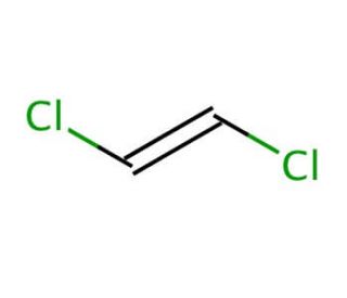 1,2-Dichloroethylene, mixture of cis and trans (CAS 540-59-0) - chemical structure image