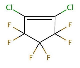 1,2-Dichlorohexafluorocyclopentene (CAS 706-79-6) - chemical structure image