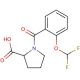 1-[2-(difluoromethoxy)benzoyl]pyrrolidine-2-carboxylic acid - chemical structure image