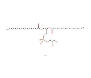 1,2-Dihexadecanoyl-rac-glycero-3-phospho-rac-(1-glycerol) ammonium salt (CAS 73548-70-6) - chemical structure image