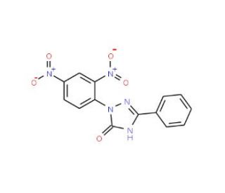 1,2-Dihydro-2-(2,4-dinitrophenyl)-5-phenyl-3H-1,2,4-triazol-3-one - chemical structure image