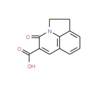 1,2-Dihydro-4-oxo-pyrrolo[3,2,1-ij]-quinoline-5-carboxylic acid (CAS 386715-43-1) - chemical structure image
