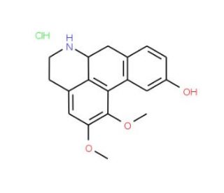 1,2-Dimethoxy-5,6,6a,7-tetrahydro-4H-dibenzo[de,g]quinolin-10-ol hydrochloride - chemical structure image