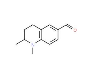 1,2-Dimethyl-1,2,3,4-tetrahydro-quinoline-6-carbaldehyde - chemical structure image