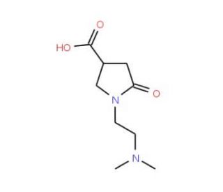 1-[2-(dimethylamino)ethyl]-5-oxopyrrolidine-3-carboxylic acid (CAS 856437-22-4) - chemical structure image