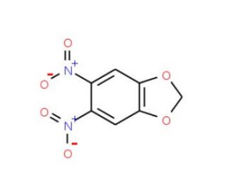 1,2-Dinitro-4,5-methylenedioxybenzene (CAS 7748-59-6) - chemical structure image