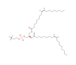 1,2-Dioleoyl-sn-glycero-3-phosphocholine (CAS 4235-95-4) - chemical structure image