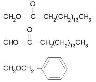 1,2-Dipalmitoyl-3-O-benzyl-rac-glycerol (CAS 69176-47-2) - chemical structure image