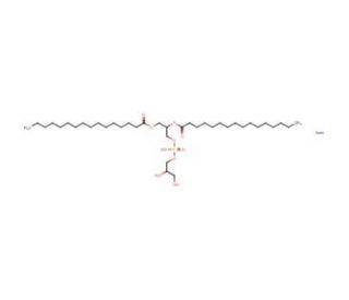 1,2-Dipalmitoyl-sn-glycero-3-phospho-rac-glycerol sodium salt (CAS 67232-81-9) - chemical structure image