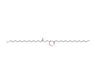 1,2-Dipalmitoyl-sn-glycerol (CAS 30334-71-5) - chemical structure image
