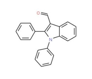 1,2-Diphenyl-1H-indole-3-carbaldehyde (CAS 29329-99-5) - chemical structure image