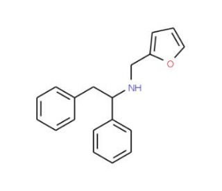 (1,2-Diphenyl-ethyl)-furan-2-ylmethyl-amine (CAS 436087-17-1) - chemical structure image