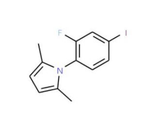 1-(2-Fluoro-4-iodophenyl)-2,5-dimethyl-1H-pyrrole (CAS 217314-30-2) - chemical structure image