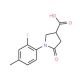 1-(2-fluoro-4-methylphenyl)-5-oxopyrrolidine-3-carboxylic acid - chemical structure image