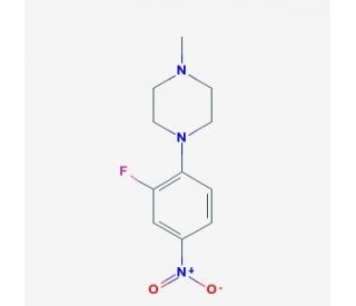 1-(2-Fluoro-4-nitrophenyl)-4-methylpiperazine (CAS 221198-29-4) - chemical structure image