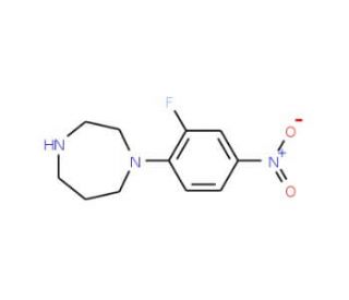 1-(2-Fluoro-4-nitrophenyl)homopiperazine - chemical structure image