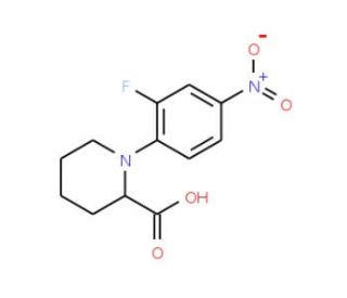1-(2-Fluoro-4-nitrophenyl)piperidine-2-carboxylic acid - chemical structure image