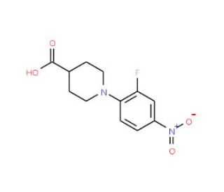 1-(2-Fluoro-4-nitrophenyl)piperidine-4-carboxylic acid - chemical structure image