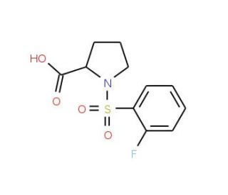 1-(2-Fluoro-benzenesulfonyl)-pyrrolidine-2-carboxylic acid - chemical structure image