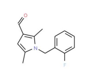 1-(2-Fluoro-benzyl)-2,5-dimethyl-1H-pyrrole-3-carbaldehyde - chemical structure image