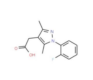 [1-(2-fluorophenyl)-3,5-dimethyl-1H-pyrazol-4-yl]acetic acid - chemical structure image