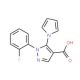 1-(2-fluorophenyl)-5-(1H-pyrrol-1-yl)-1H-pyrazole-4-carboxylic acid - chemical structure image