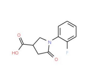 1-(2-Fluorophenyl)-5-oxopyrrolidine-3-carboxylic acid (CAS 1998-86-3) - chemical structure image