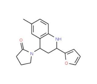 1-(2-Furan-2-yl-6-methyl-1,2,3,4-tetrahydro-quinolin-4-yl)-pyrrolidin-2-one - chemical structure image