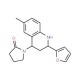 1-(2-Furan-2-yl-6-methyl-1,2,3,4-tetrahydro-quinolin-4-yl)-pyrrolidin-2-one - chemical structure image