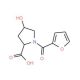 1-(2-Furylcarbonyl)-4-hydroxy-2-pyrrolidinecarboxylic acid (CAS 251310-45-9) - chemical structure image