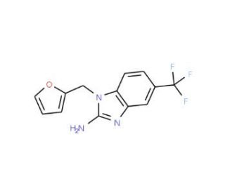 1-(2-furylmethyl)-5-(trifluoromethyl)-1H-benzimidazol-2-amine - chemical structure image