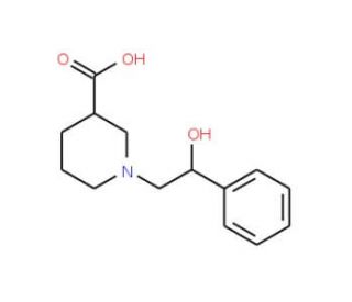 1-(2-Hydroxy-2-phenyl-ethyl)-piperidine-3-carboxylic acid - chemical structure image