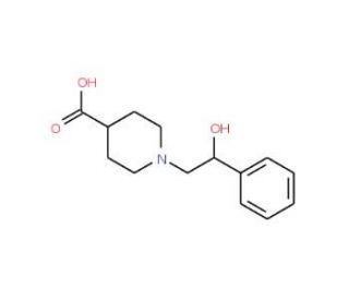 1-(2-Hydroxy-2-phenyl-ethyl)-piperidine-4-carboxylic acid - chemical structure image